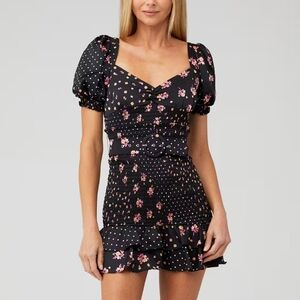 for love and lemons taggart mini dress For Love & Lemons August Mini Dress, Print, S - Women's Dresses